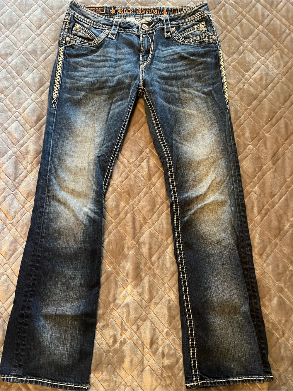 Rock Revival women’s Elaina Boot Jeans size 31 - Picture 2 of 6